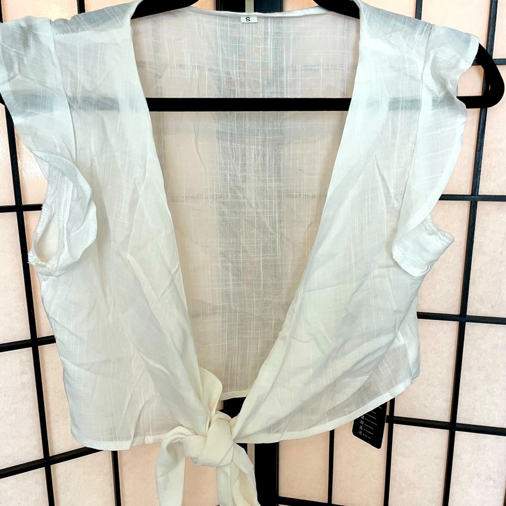 Zezeni Ivory Linen Camisole